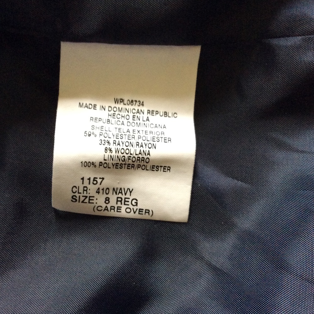 Van Heusen Navy Suit Coat/Jacket Sz 8 Reg - Picture 5 of 7